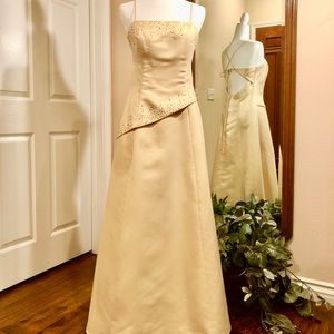 Butter Yellow Maxi Occasion Dress.